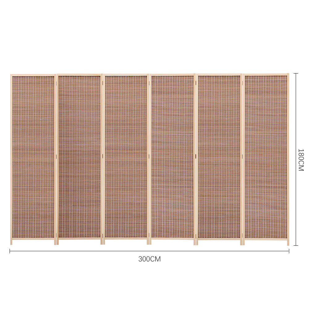 Room Divider Wall Solid Wood Screen 3/4/6 Panel Folding Partition Privacy Screen