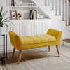 Tufted Upholstered Chesterfield Bench Ottoman Stool Chaise Lounge Window Seat
