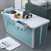 Folding Bathtub Water Tub Adult Children Kids Spa Soaking Sauna SPA Bath Tub Lid