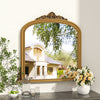 Rectangle Shape Arched Window Mirror Durable Metal Frame Wall Mounted Home Decor