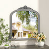 Rectangle Shape Arched Window Mirror Durable Metal Frame Wall Mounted Home Decor