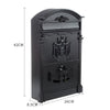 Large Letter Box Post Box Mail Letterbox Top Drop Parcel Delivery Box Lockable