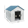 Large Plastic Dog Kennel Pet House Weatherproof Indoor Outdoor Animal Shelter