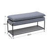 Modern Ottoman Bench Fabric Padded Footrest Entry Hallway Shoe Bench Window Seat