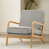 Occasional Wooden Frame Armchair Deep Button Padded Lounge Tub Chair Sofa Fabric