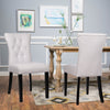 2 4 Dining Chairs Leather Velvet Linen Fabric High Back For Home Commercial Shop