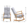 Scandi Fabric Armchair Upholstered Solid Wood Frame Single Sofa Accent Chair NEW