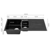 Modern Matte Black Inset Kitchen Sink Single/1.5/Double Bowl & Waste Undermount