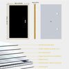 LED Illuminated Bathroom Mirror Golden Brushed Beveled Frame Makeup Wall Mirror