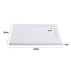 Shower Tray Enclosure Acrylic White w/Free Waste 1200x800mm 1000x800mm 900x700mm