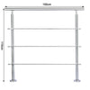 Outdoor Hand Rail Stainless Steel Balustrade Step Stair Handrail Cross Bar Porch