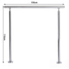 Round Brushed Stainless Steel Rail Balustrade Stair Step Handrail Angle Mobility