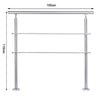 Round Brushed Stainless Steel Rail Balustrade Stair Step Handrail Angle Mobility