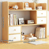 Desktop Bookshelf Storage Rack Home Office Bookcase Organizer Assembly Required