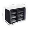 Outdoor 2-6 Shelf Camping Foldable Cupboard Kitchen Station Cook Table Aluminum