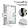 XXL Large Crystal Crush Diamond Mirror Vanity Silver Decorative Wall Hang Mirror