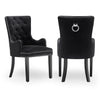 Tufted Studded Velvet Dining Accent Chair Victoria Door Knocker | SINGLE WINDSOR