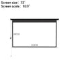 72/92/100/120"HD Electric Motorized Projector Screen Matte White Fabric 4:3 16:9