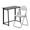 Folding Wooden Desk & Chair Set Deluxe Home Office Bedroom PC Laptop Study