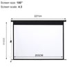 72/92/100/120"HD Electric Motorized Projector Screen Matte White Fabric 4:3 16:9
