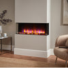 Media Wall Electric Fire 3D Fuel Bed & 13 LED Colours - Endeavour Fires Rosedale