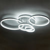 Square/Ring LED Ceiling Lamp Cool White Light Chandelier Fixture Bedroom Living