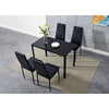 3 Colours Dining Table and 4 / 6 Padded Chairs Set Home Kitchen Furniture New