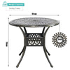 Cast Aluminium Garden Table And Chairs Outdoor Dining Bistro Furniture White Set