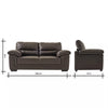 2 /3 Seater Sofa Black or Beige Faux Leather Modern Design Living Room Office