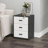 3 Drawer Wooden Bedroom Bedside Cabinet Furniture Storage Nightstand Side Table