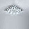 Modern XL Living Room Lamp LED Celling Light Crystal Pendant Chandelier Square