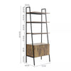 Ladder Shelf Bookshelf 4-Tier Shelving Plant Stand Cabinet Storage Cupboard Rack