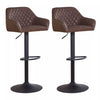 2x Bar Stools Breakfast Comfortable Swivel Gas Lift Kitchen Stool Leather Chairs