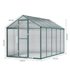 4/6/8/10*6FT Walk-In Transparent Sheets Greenhouse Plant Grow Galvanized Alumini