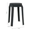 10X Stackable Dining Chairs Round Stools Set Plastic Leg Lounge Bar Home Kitchen