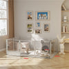 8/10/12 Panels Acrylic Dog Playpen Expandable Pet Puppy Rabbit Animal Cage Hutch