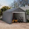 Outdoor Storage Shed Equipment Shelter Cover Bicycle PE Waterproof Steel Frame