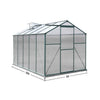 Aluminium Polycarbonate Greenhouse w/Sliding Door Window Garden Plant Grow House