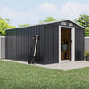 Metal Galvanized Steel Garden Shed Outdoor Bike Storage House Tool Sheds Roof
