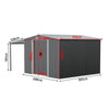 4x8ft 6x8ft 8x8ft 10x8ft Steel Tool Room Large Garden Shed with Log Store Apex