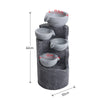 Solar Powered Water Feature Outdoor Fountain Garden Ornament LED Statue Lights