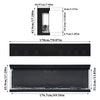 Electric 3 Sided Media Fire 40-100in Wall Insert LED Flames Fireplace Panoramic