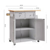 Kitchen Island Unit Butchers Block Trolley Breakfast Bar Table Storage Cabinet