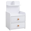 Extra Tall Bedside Cabinet Nightstand Side Table Shelf Bookshelf Storage Drawer