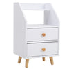 Extra Tall Bedside Cabinet Nightstand Side Table Shelf Bookshelf Storage Drawer