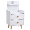 Extra Tall Bedside Cabinet Nightstand Side Table Shelf Bookshelf Storage Drawer