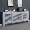 White Radiator Cover Cabinet Small Large Modern MDF Slat Wood Grill Furniture