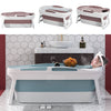 L-XL Folding Bathtub Adult Kids Portable Bath Tub with Cover Spa Sauna Relaxing