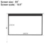 72/92/100/120"HD Electric Motorized Projector Screen Matte White Fabric 4:3 16:9