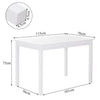 Rectangular Kitchen Dining Table Wooden Table 4-6 Seats Family Party Table White